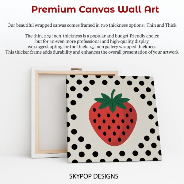 Polka Dot Strawberry Art