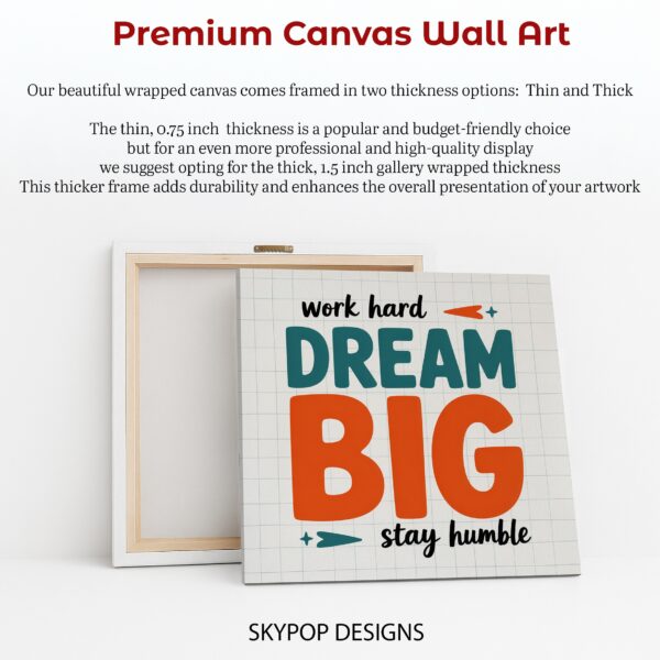 Motivational Dream Big Art