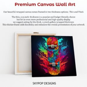 Skateboard Fire Art