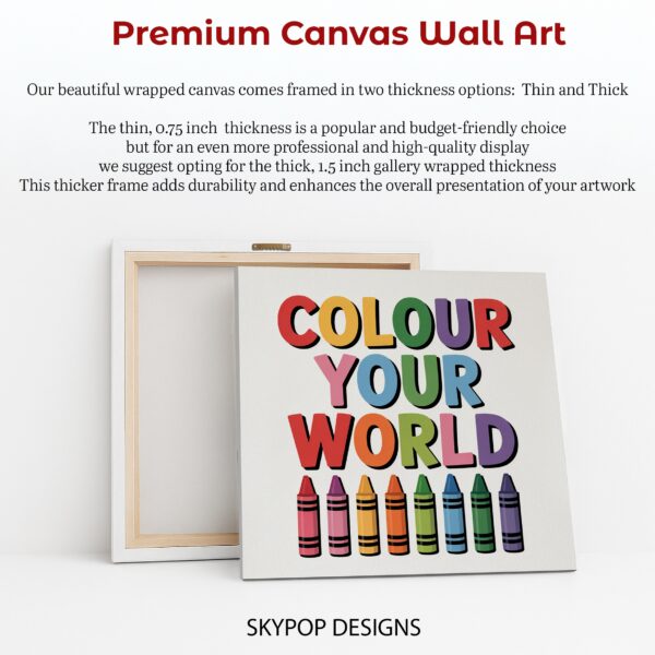 Colorful Crayon World Art