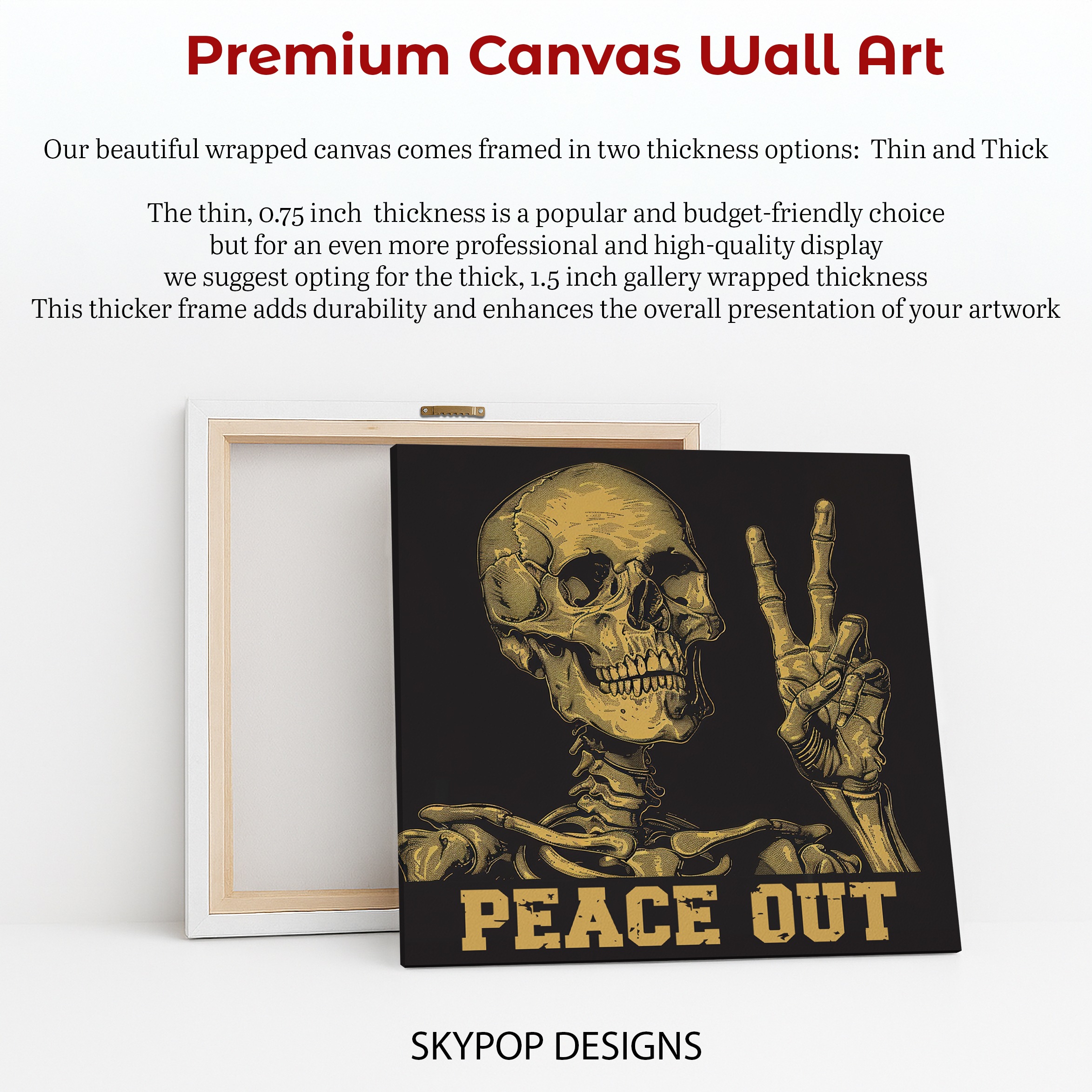 6.jpg Peace Out Skeleton Art