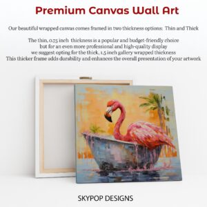 Flamingo Bathtub Art