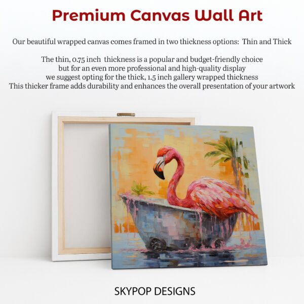 Flamingo Bathtub Art