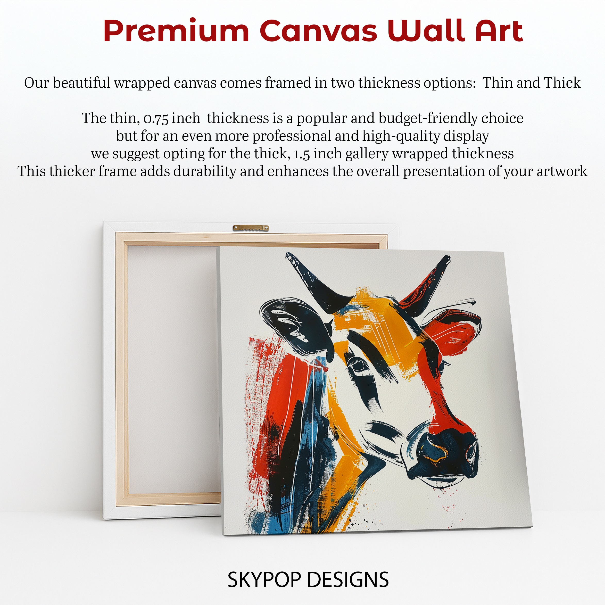 6.jpg Colorful Cow Art