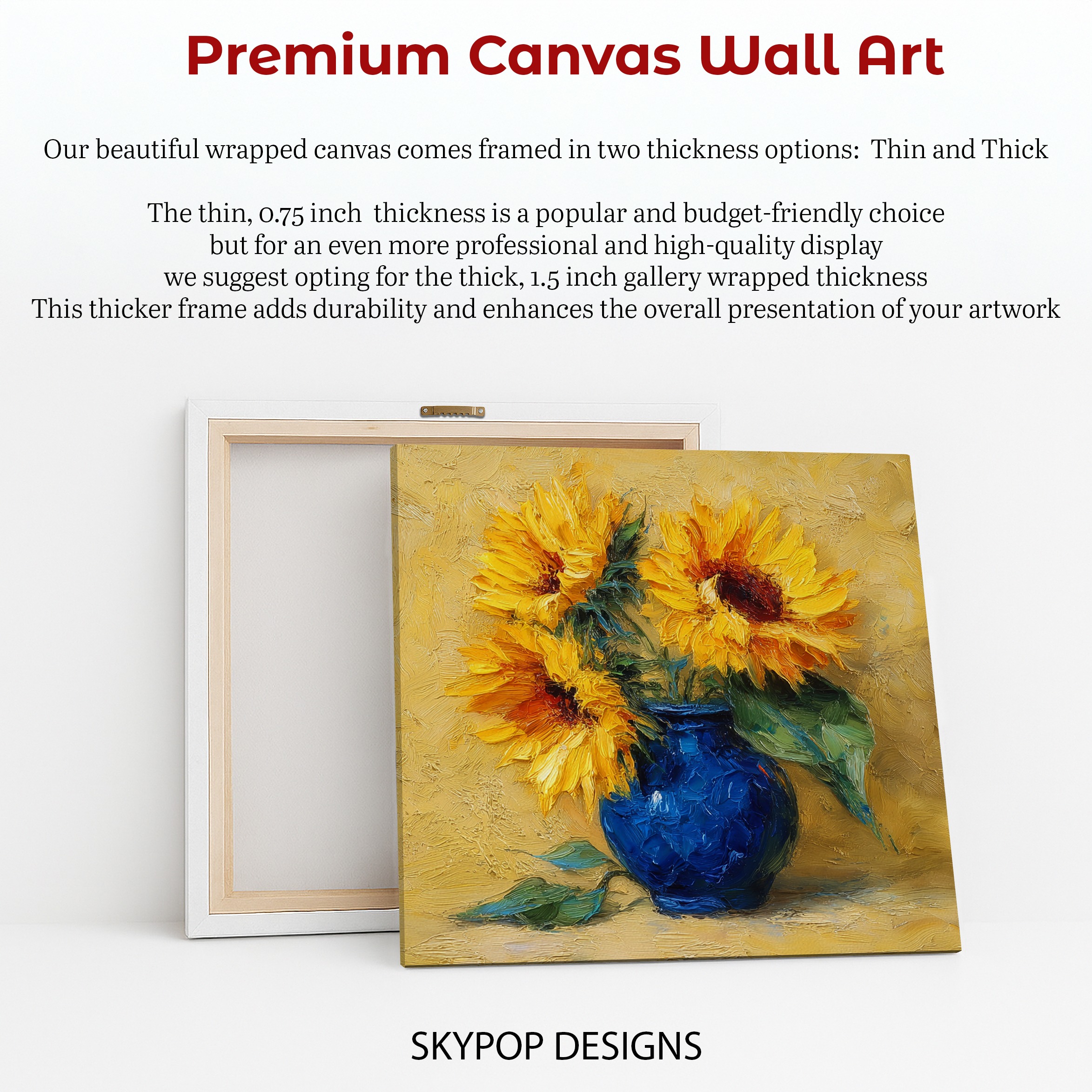 6.jpg Sunflowers in Blue Vase Art