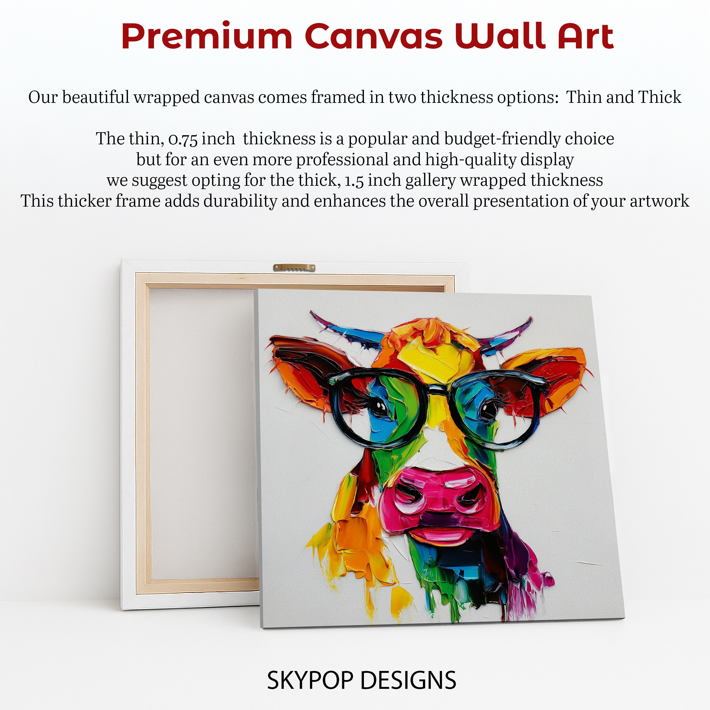 6.jpg Colorful Cow Art