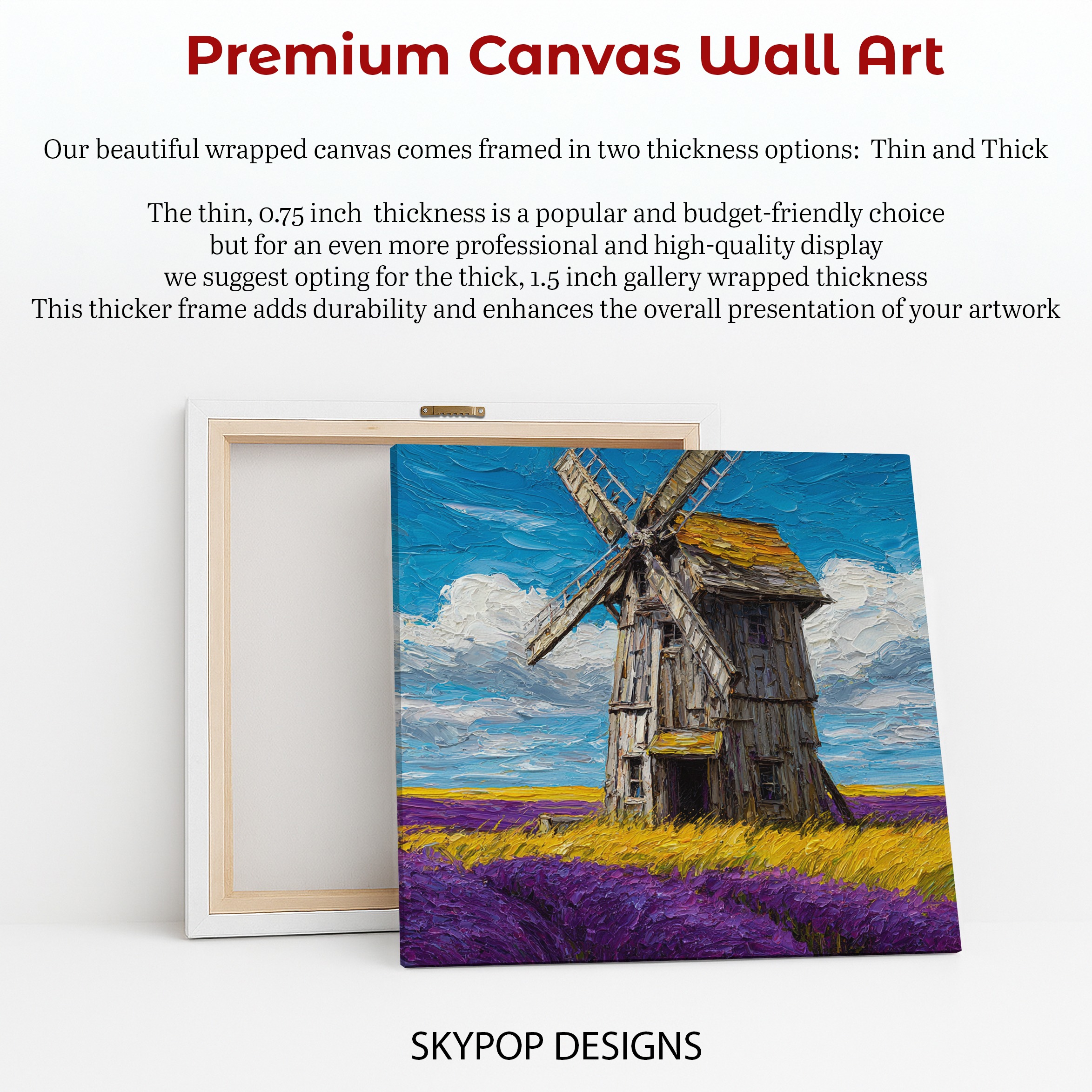 6.jpg Windmill Lavender Field Art