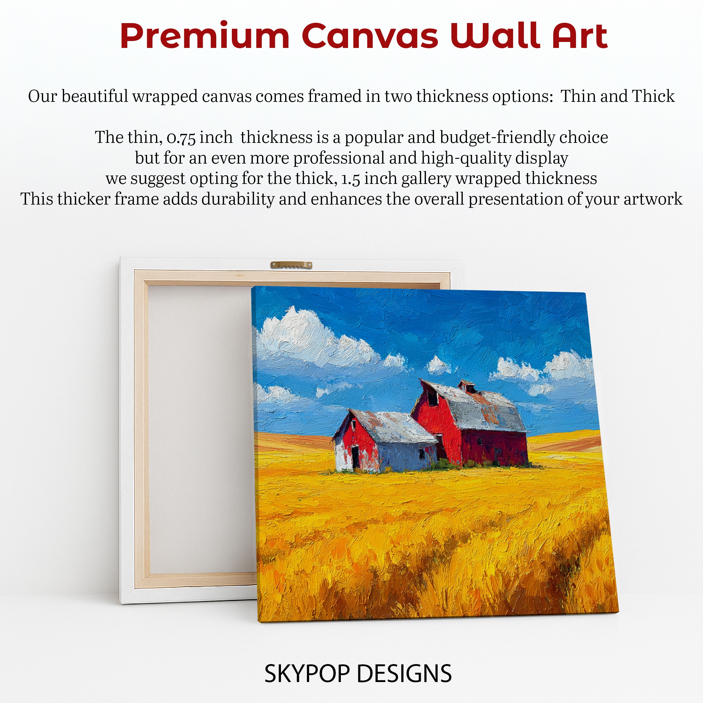 6.jpg Red Barn Wheat Field Art