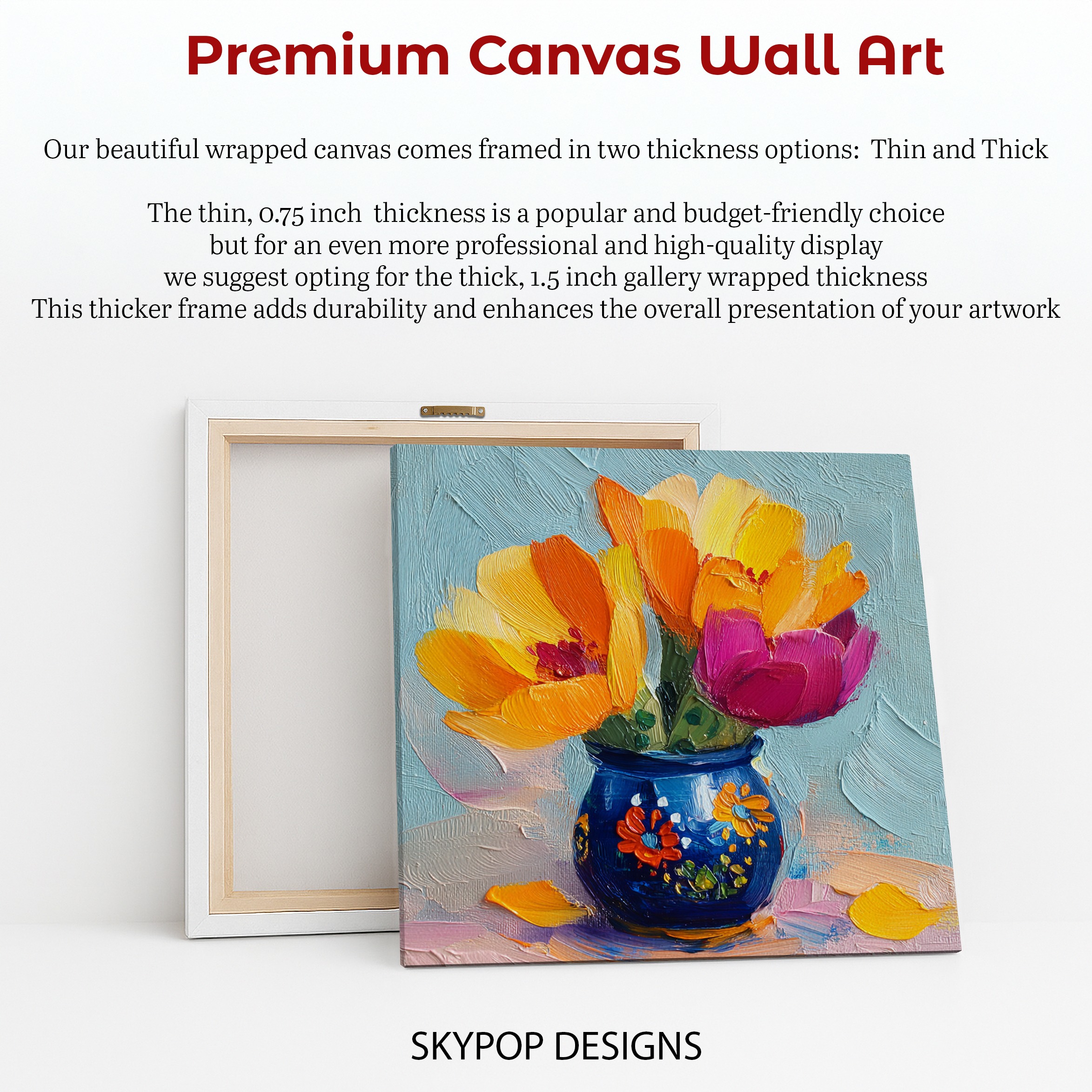 6.jpg Vibrant Tulips in Blue Vase Art
