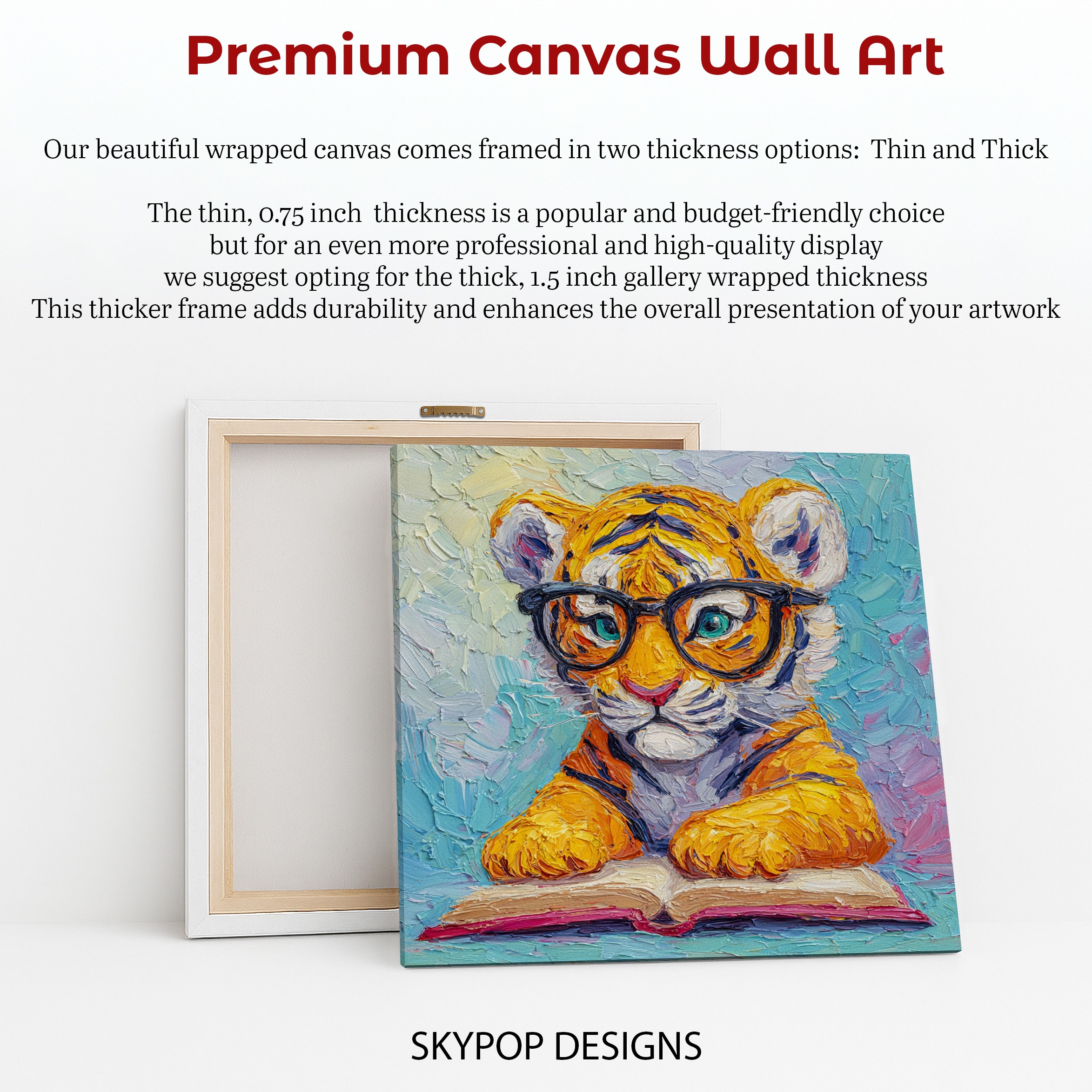 6.jpg Tiger Reading Glasses Art