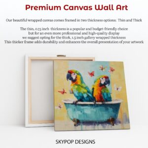 Macaw Bath Time Fun Art