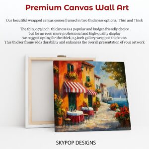 Italian Cafe Lakeside View Art
