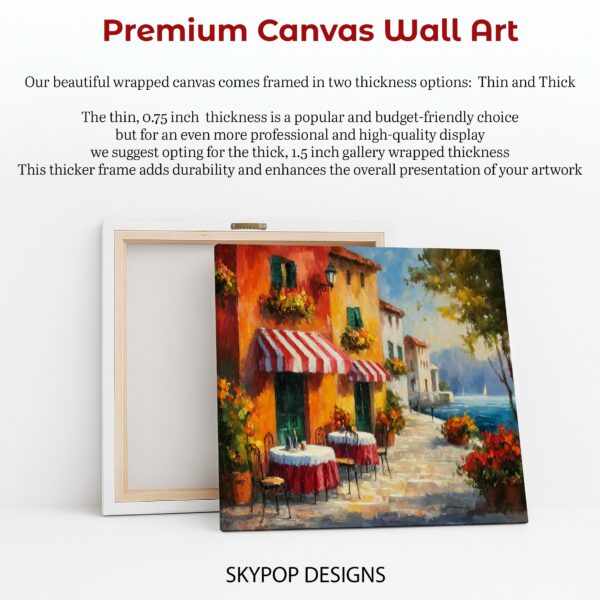 Italian Cafe Lakeside View Art