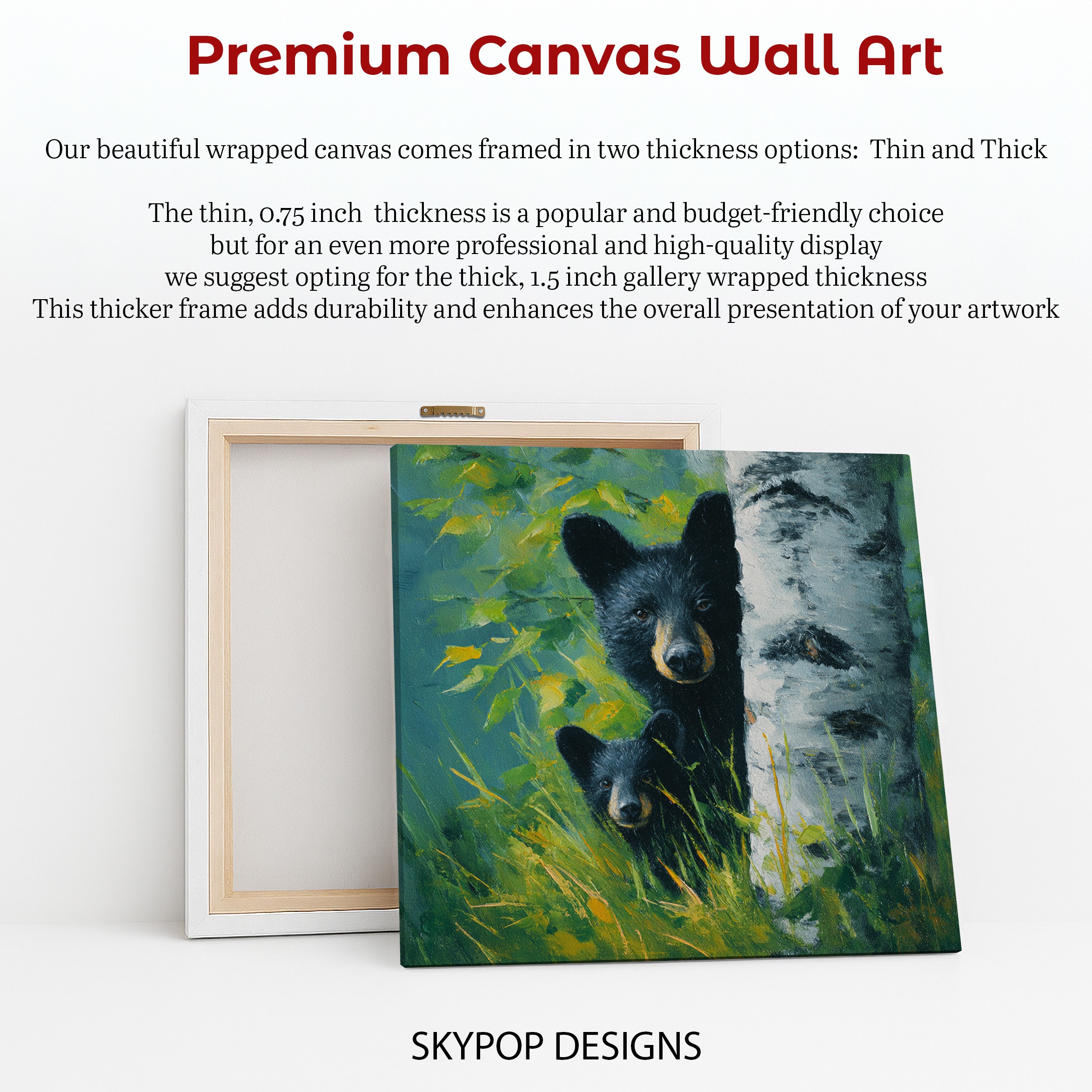 6.jpg Black Bear Family Art
