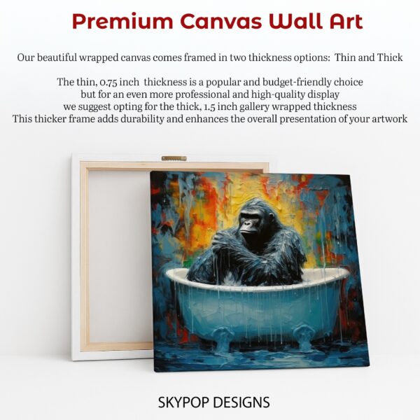 Gorilla Art Canvas or Poster
