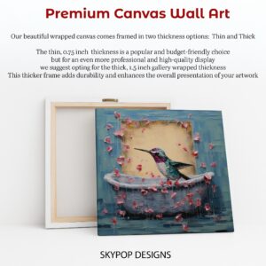 Hummingbird Petal Bath Art