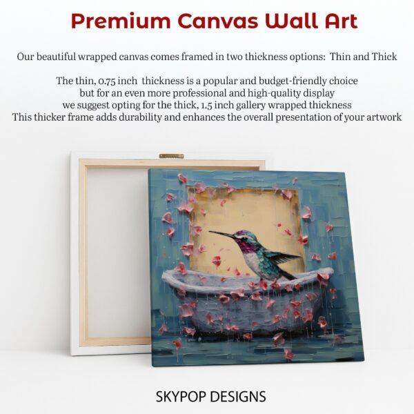 Hummingbird Petal Bath Art
