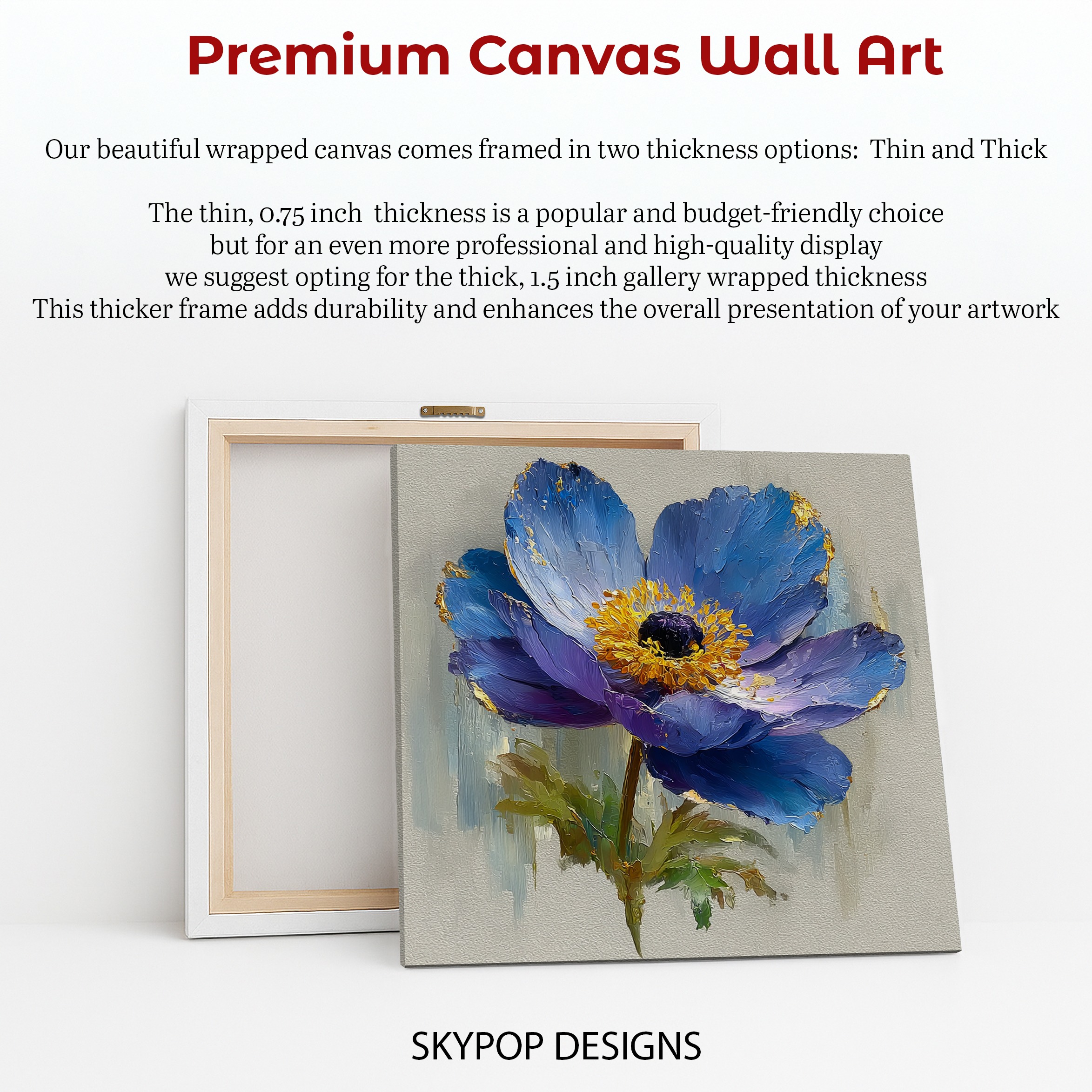 6.jpg Blue Anemone Flower Art