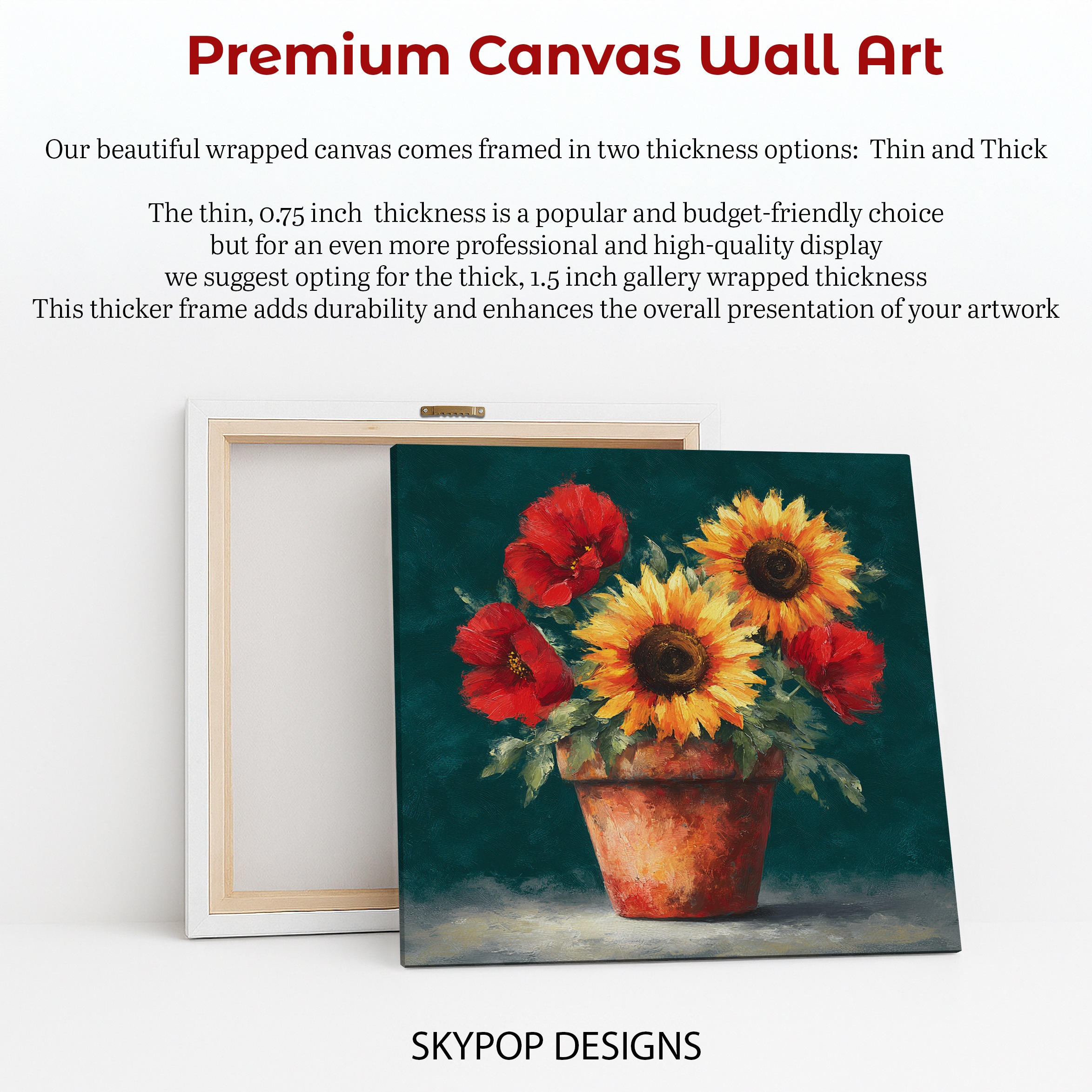 6.jpg Sunflower and Poppy Bouquet Art