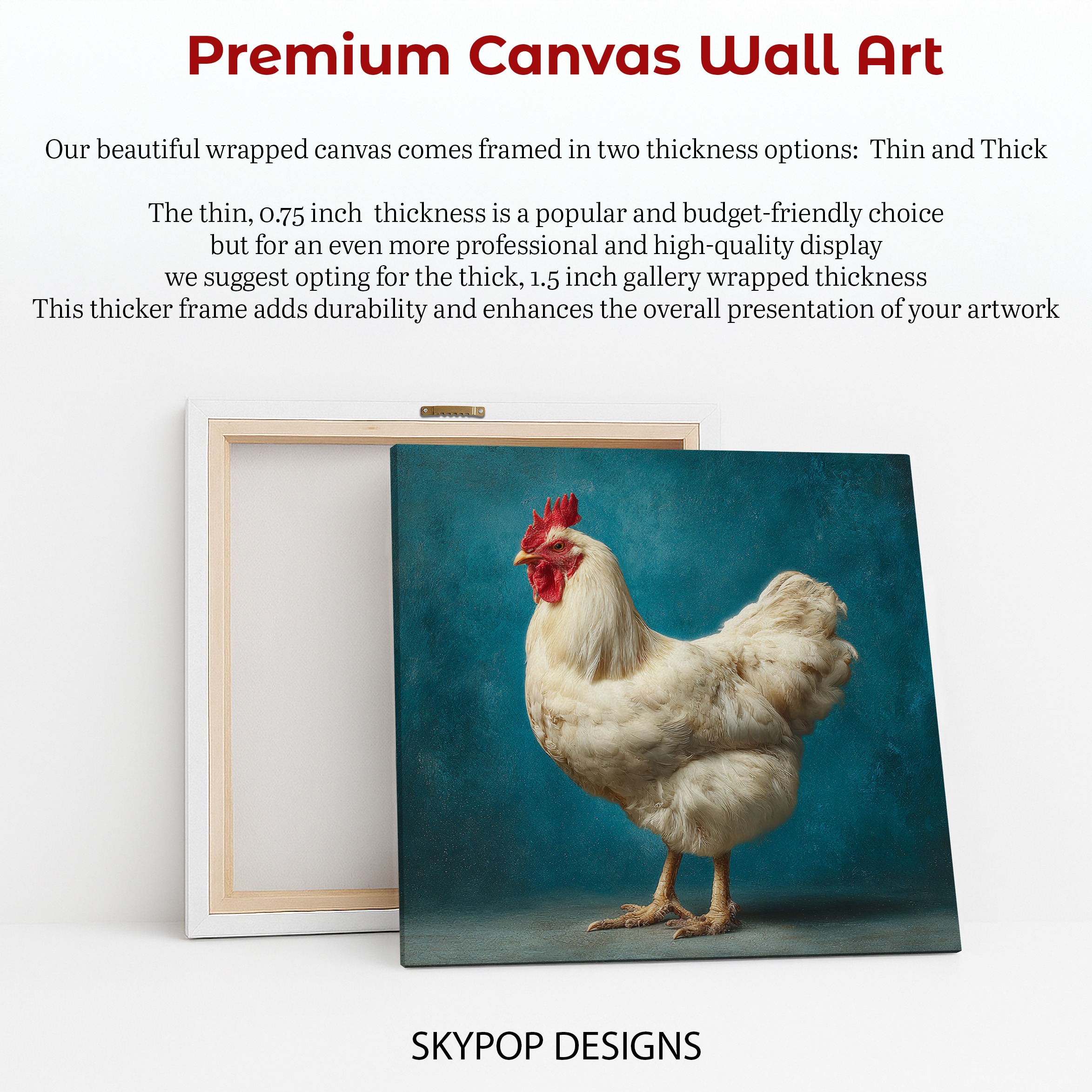 6.jpg White Rooster Art