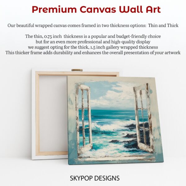 Ocean Window View Art