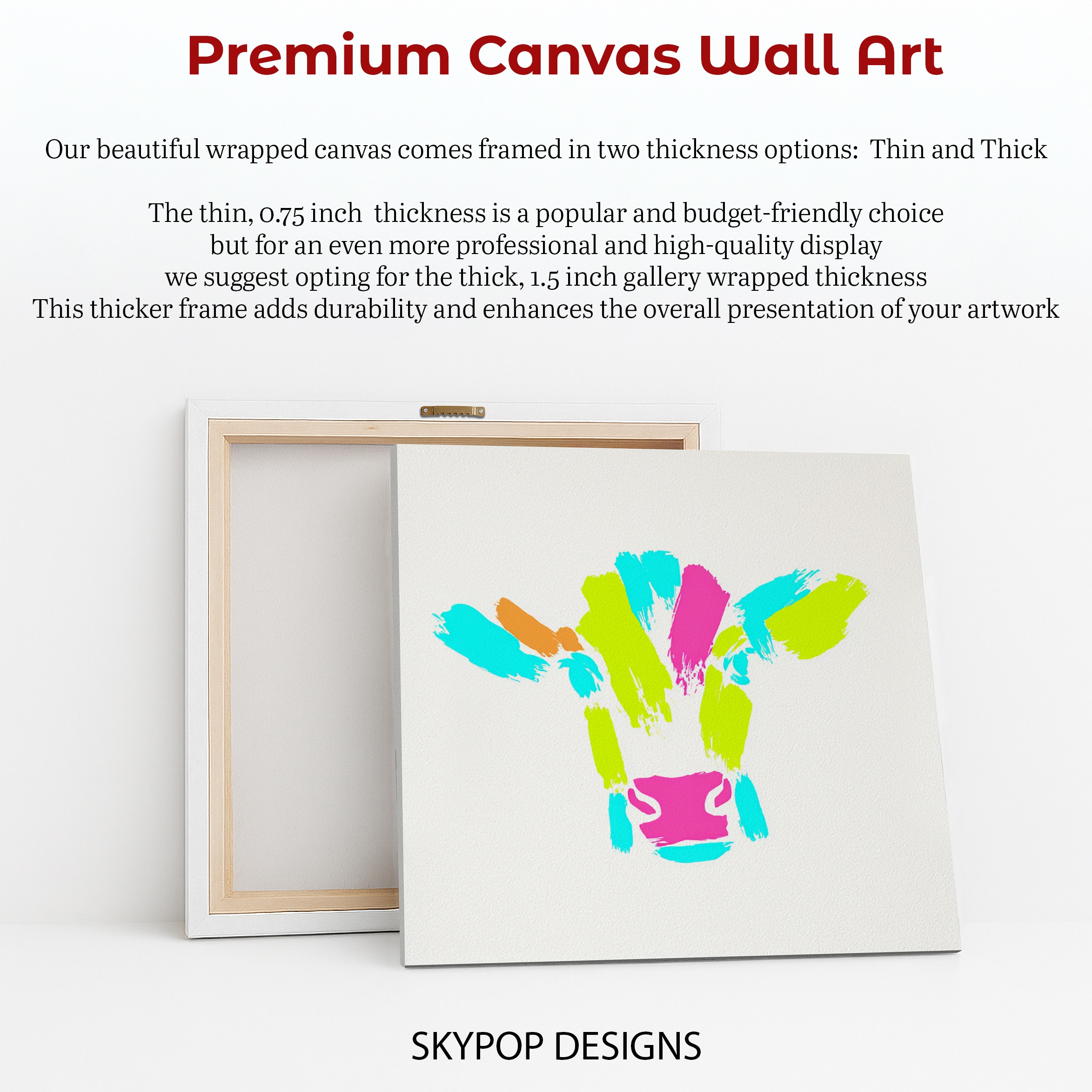6.jpg Colorful Cow Art