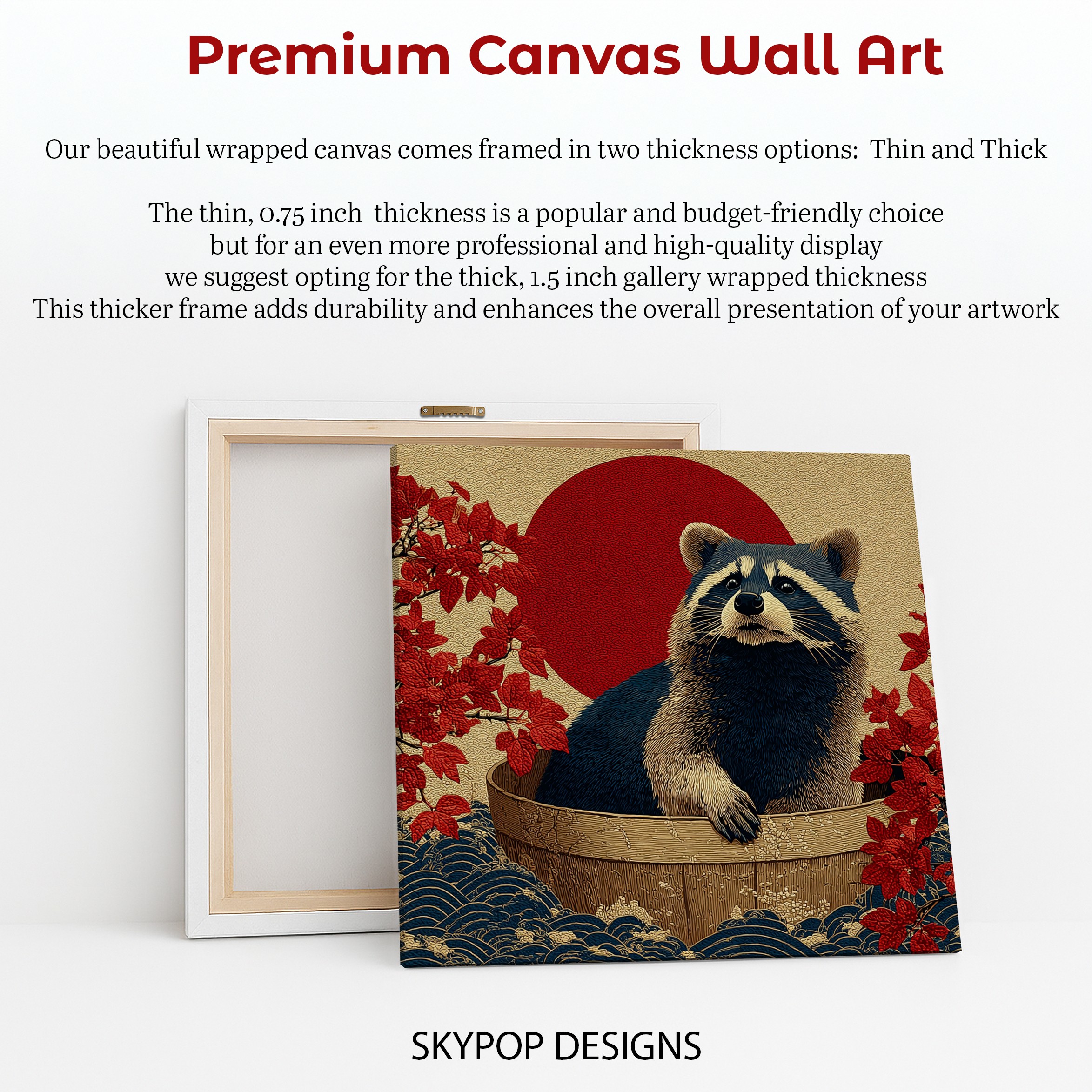 6.jpg Raccoon Red Sun Art
