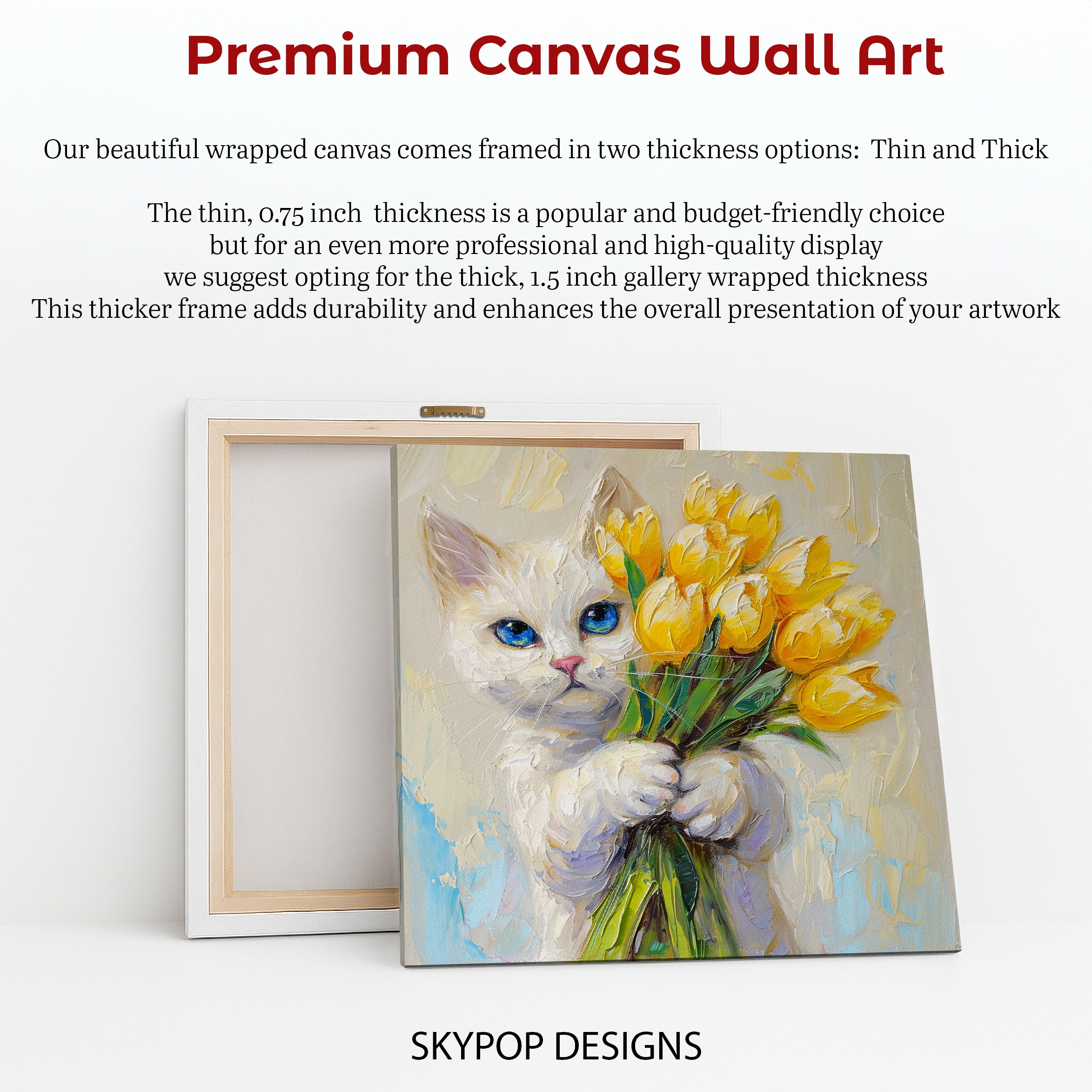 6.jpg Cat with Tulips Art