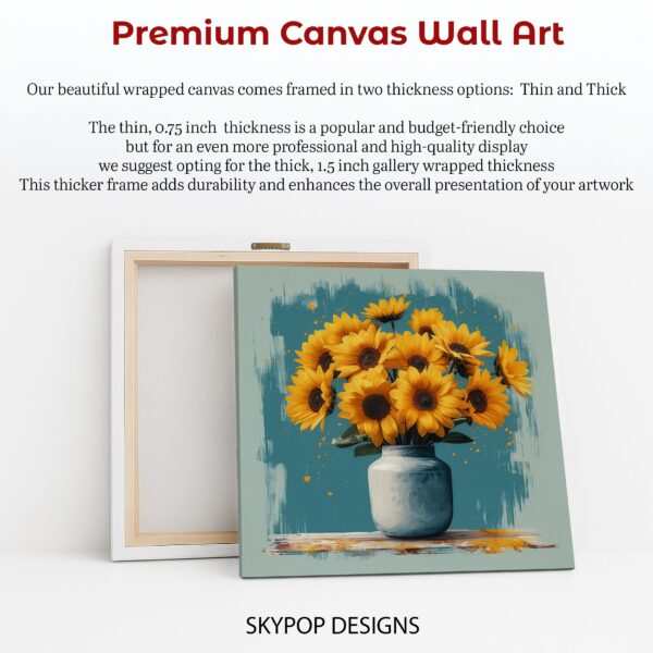 Sunflower Vase Art