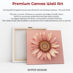 Pink Sunflower Bloom Art