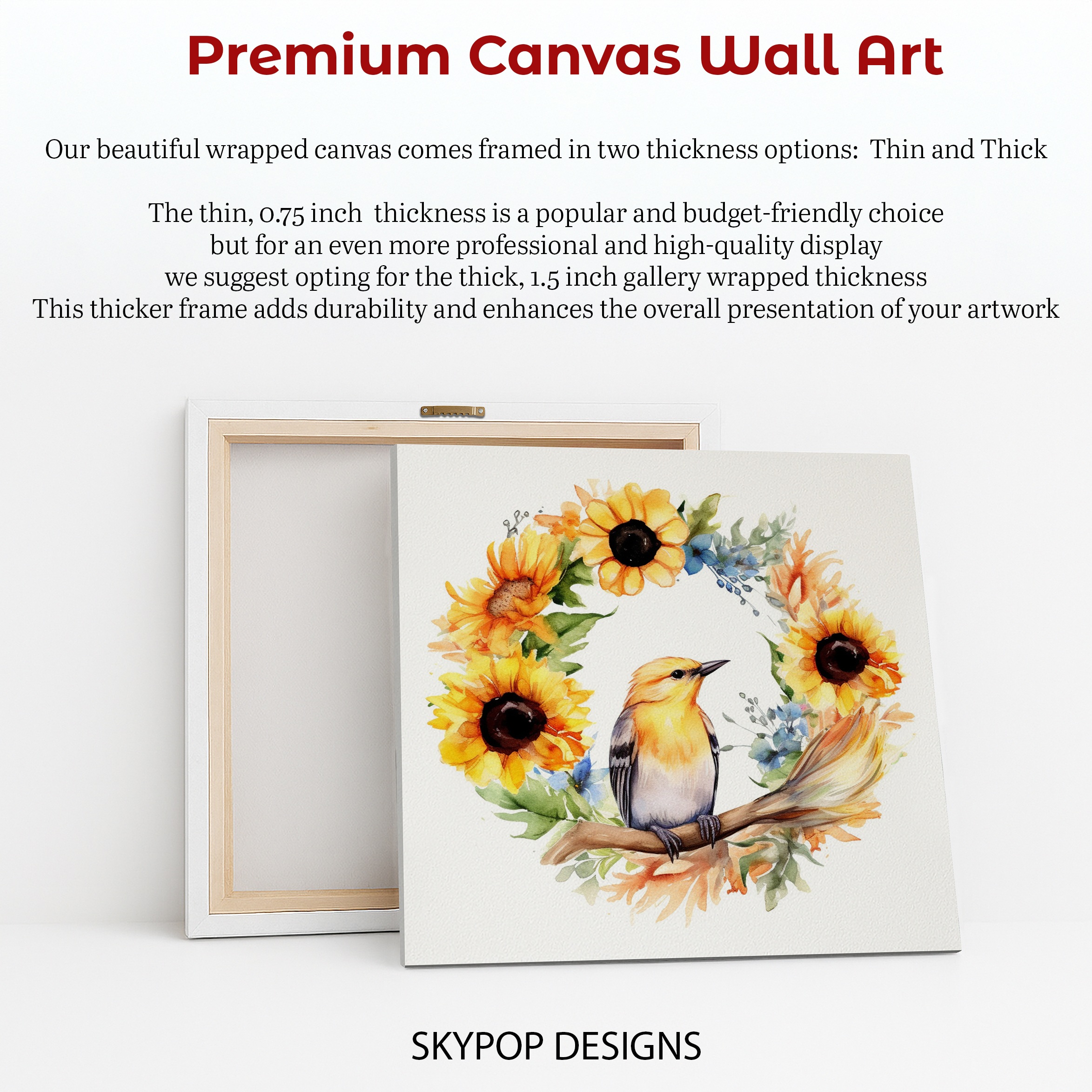 6.jpg Sunflower Bird Wreath Art