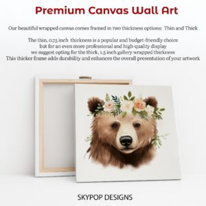 Bear Floral Crown Art