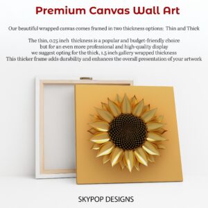 Golden Sunflower Art