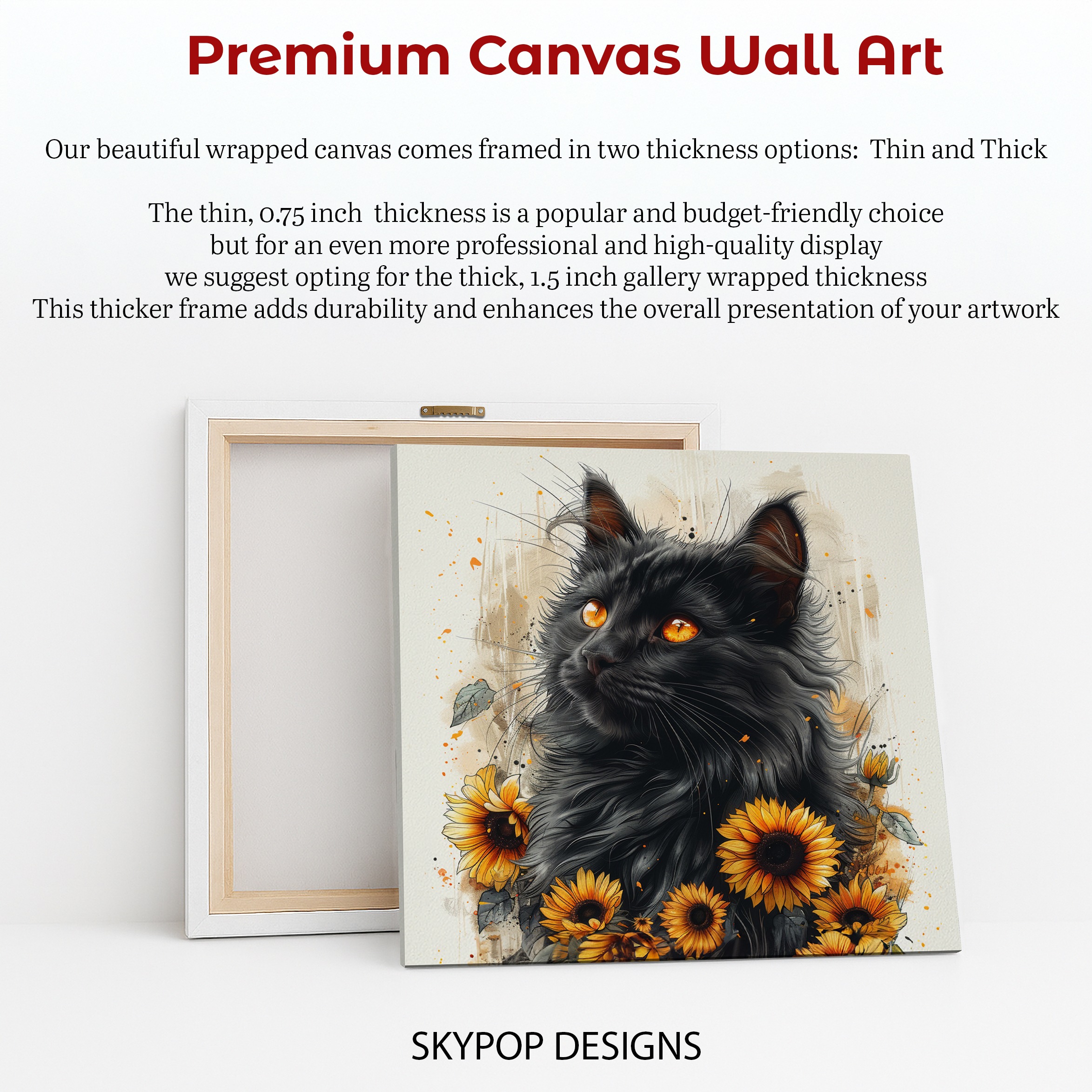 6.jpg Black Cat Sunflower Art