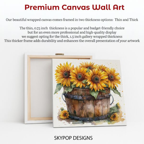Sunflower Bucket Art
