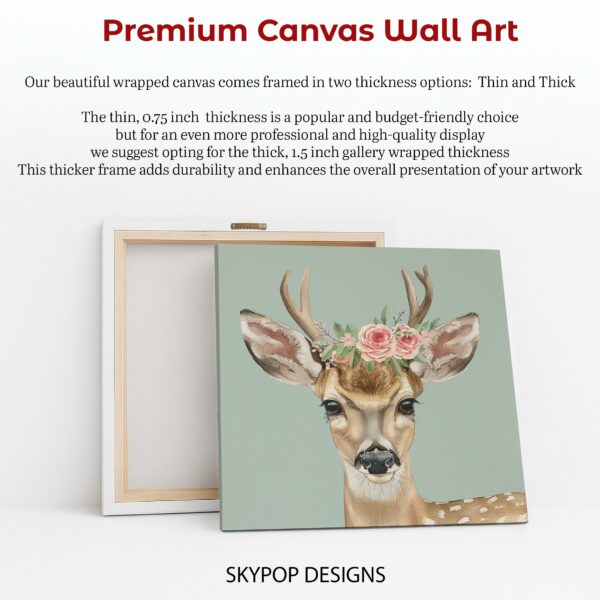 Deer with Roses Art