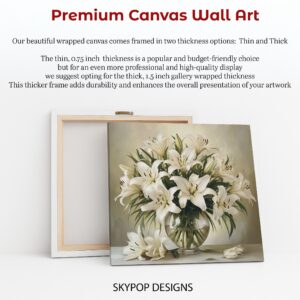 White Lily Bouquet Art