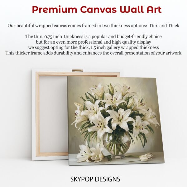 White Lily Bouquet Art