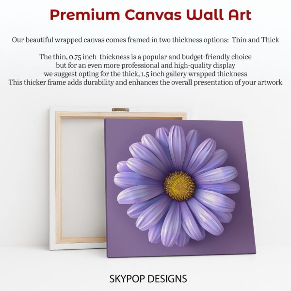 Lavender Daisy Bloom Art