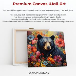 Bear Amongst Flowers Art