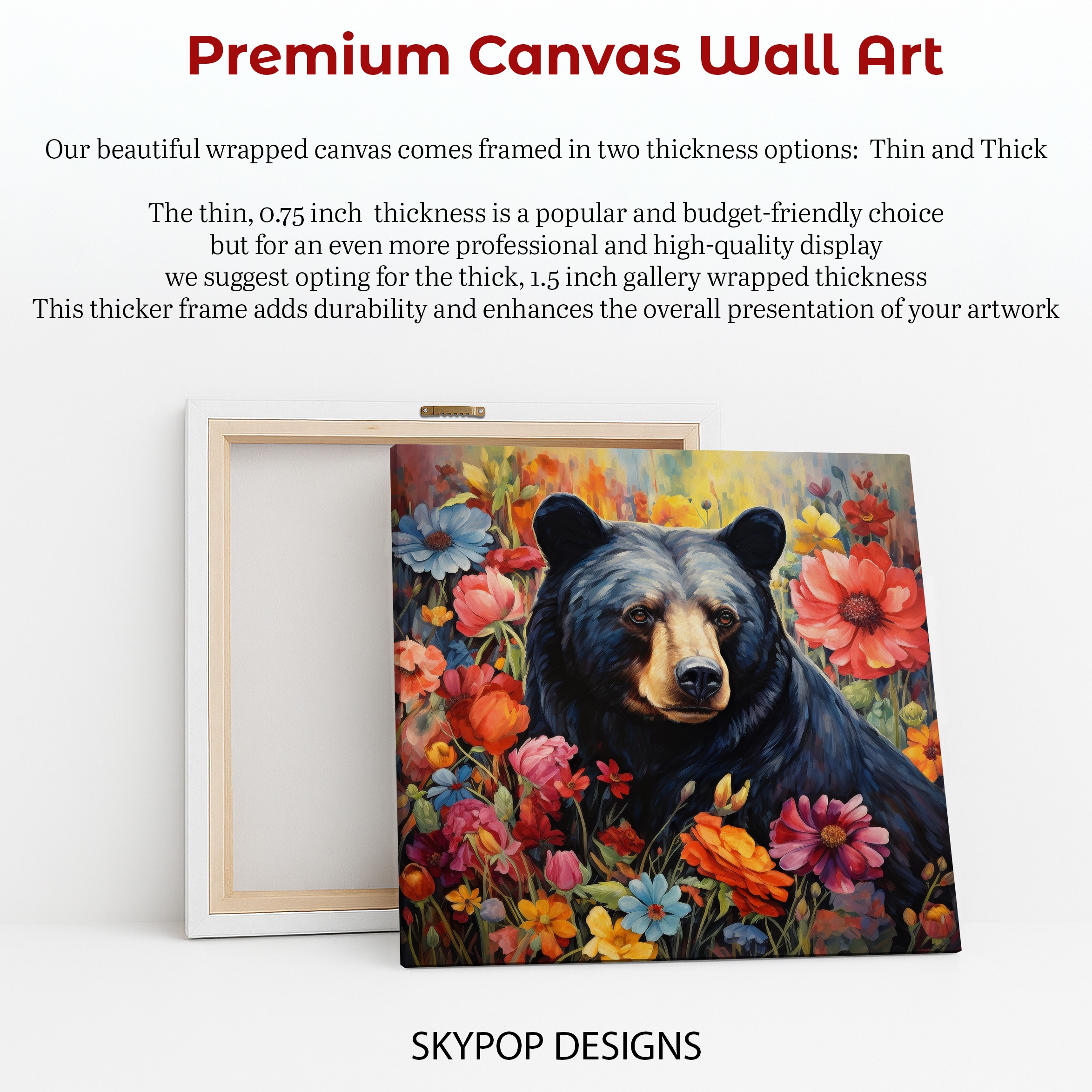 6.jpg Bear Amongst Flowers Art
