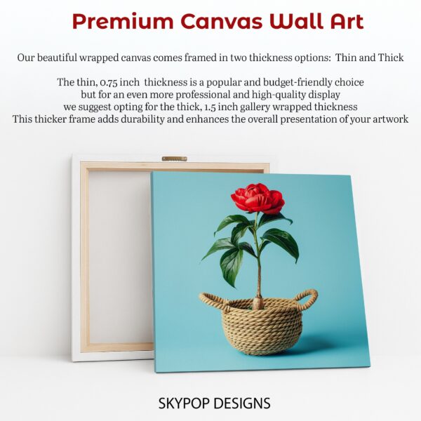 Red Peony Basket Art