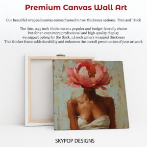 Peony Bloom Woman Art