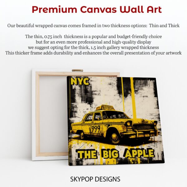 NYC Yellow Cab The Big Apple Art