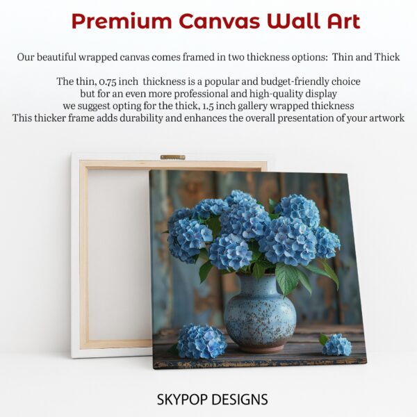 Blue Hydrangea Vase Art