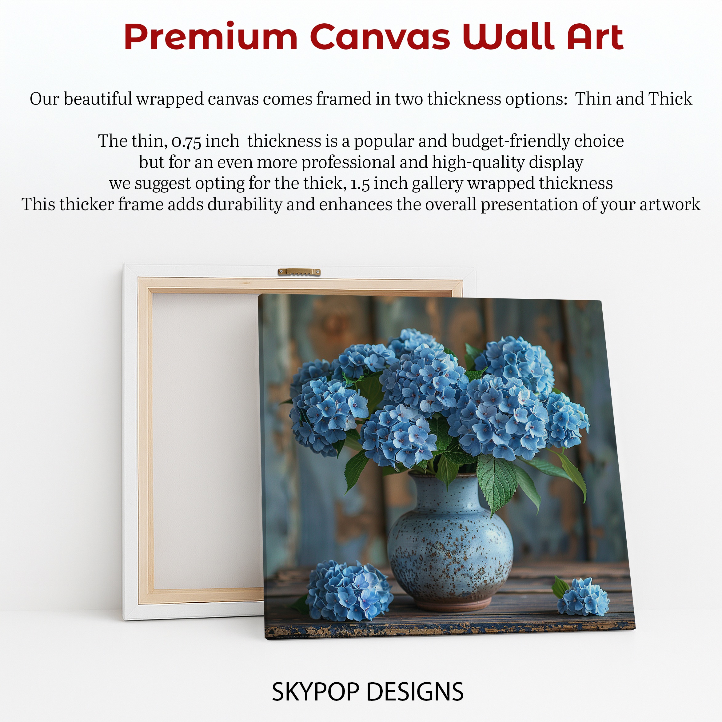 6.jpg Blue Hydrangea Vase Art