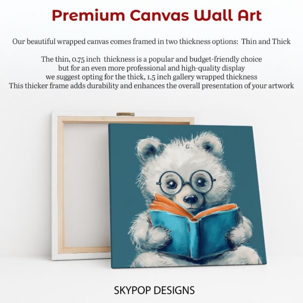 Bear Reading Book Art