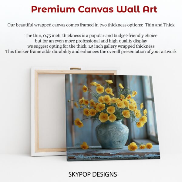 Yellow Poppy Flower Art