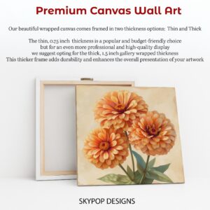 Zinnia Flowers Art