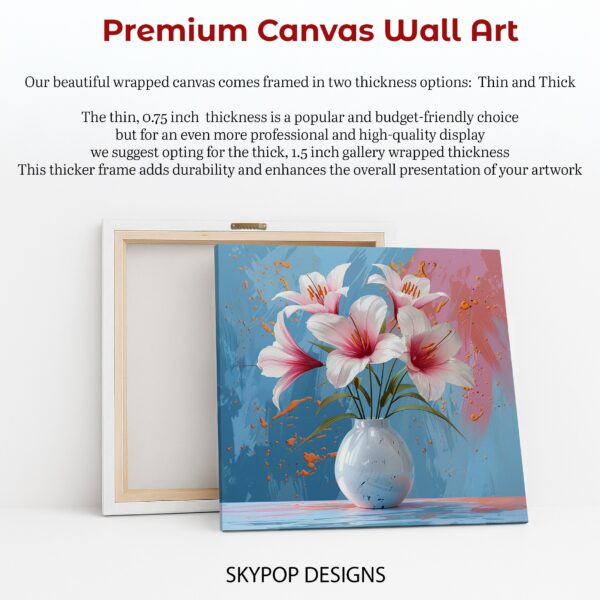 Lily Flower Vase Art